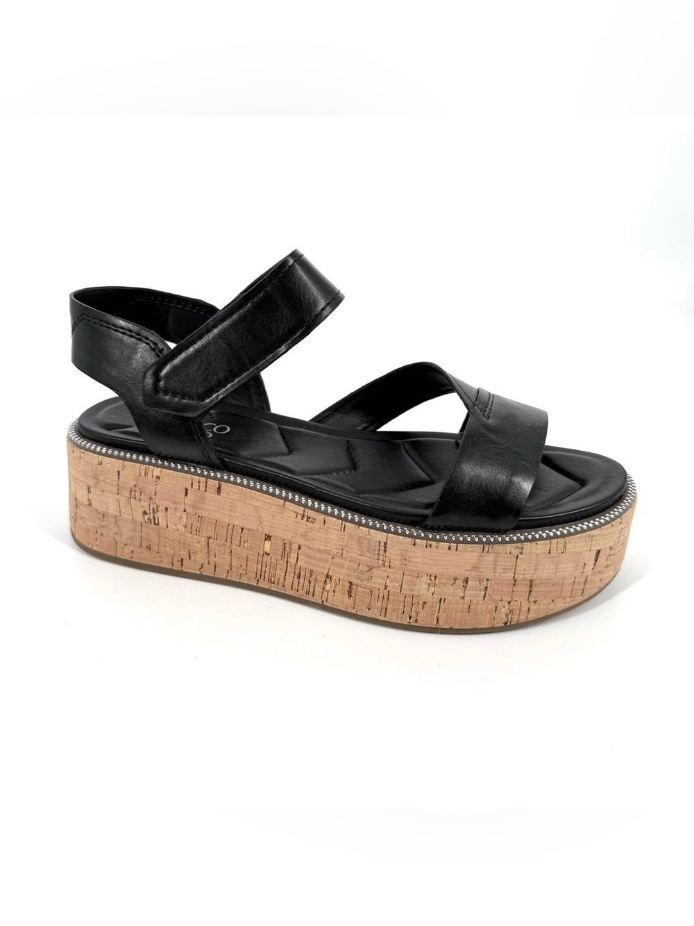 Franco Sarto Ozio Platform Sandals Womens Size 8.5 Strappy Adjustable Cork Sole